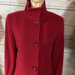 Wool&Cashmere red coat Lorene Mitchel